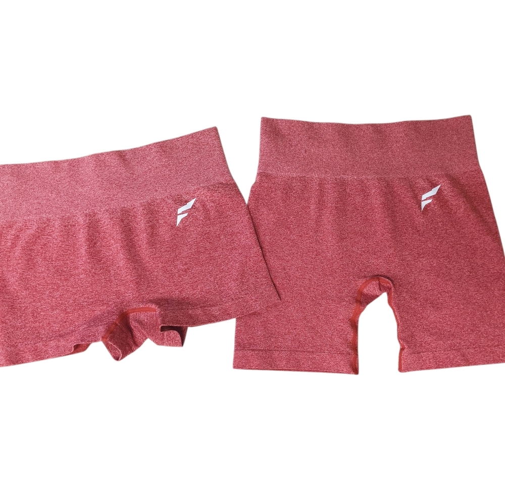 Flag Nor Fail Women’s Seamless Athletic Shorts – Red (Lot of 2)